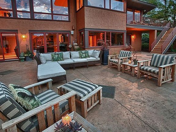 Stamped, concrete  patio