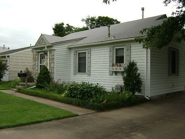 Close up of front of home