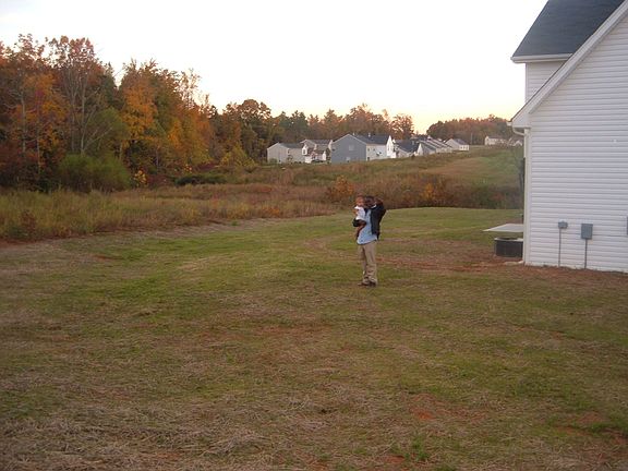 Back yard from the side