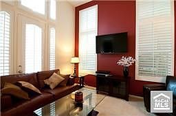 Plantations Shutters on the Floor to Ceiling Windows