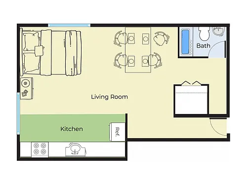 Floor plan Studio