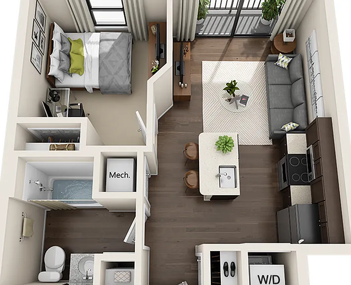 Axis West Campus Sophisticate SMART - A180 Floor Plan Axis West Campus Sophisticate SMART - A180 Floor Plan