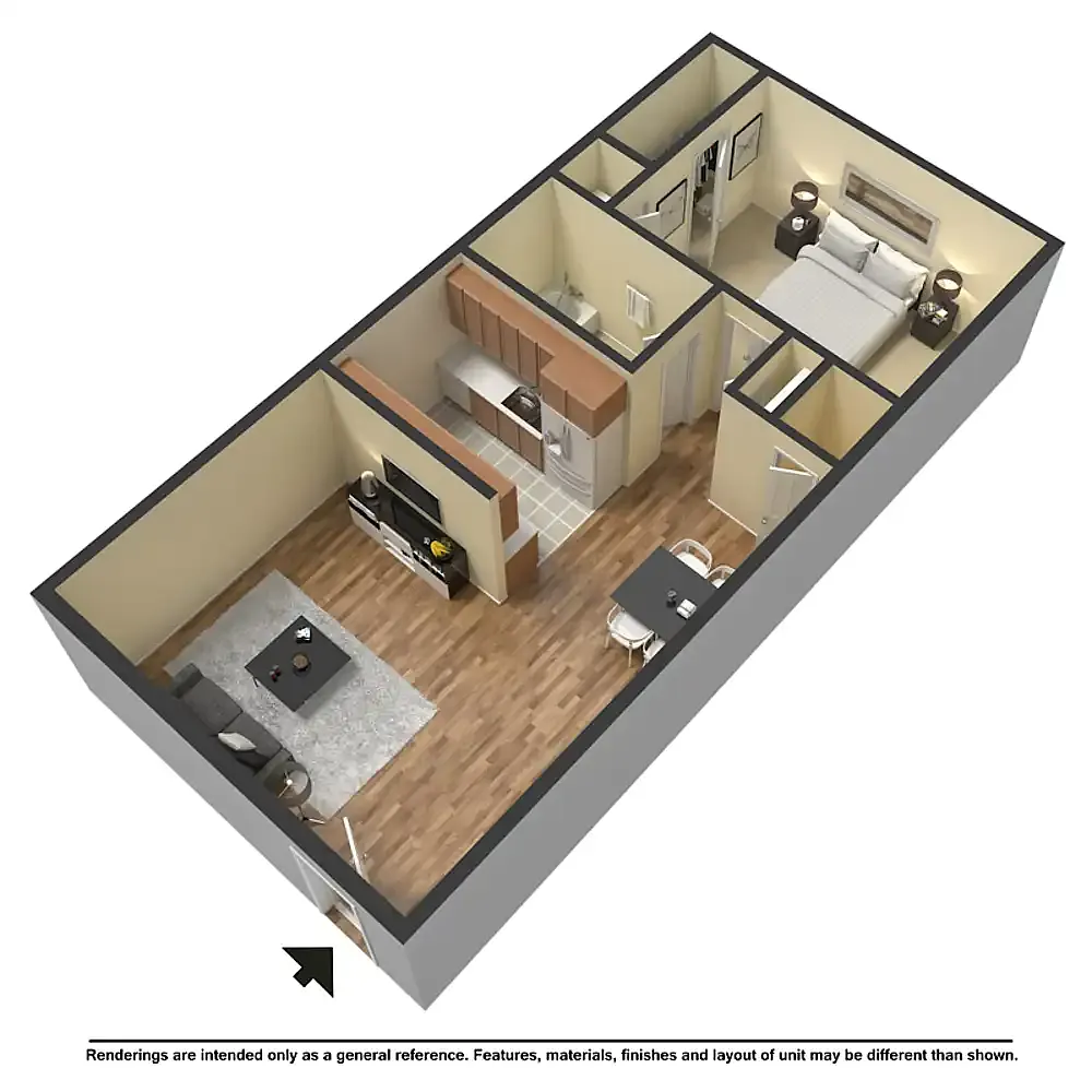 Floor plan 1 Bedroom
