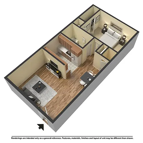 Floor plan 1 Bedroom