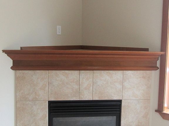 Stone Fireplace with Media shelf area on top