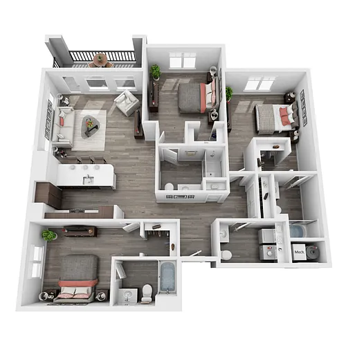 Floor plan Pebble Beach - Fairway Flats