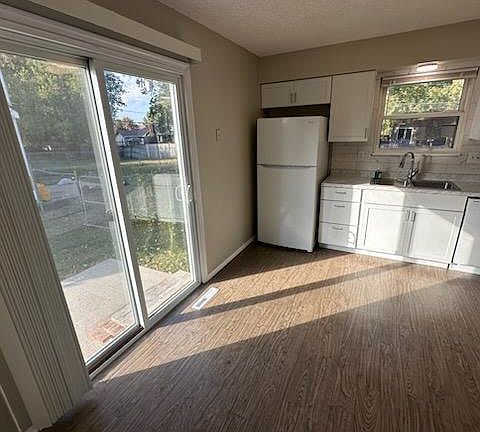 looking into kitchen