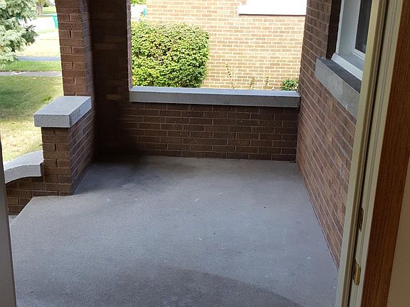 Exterior covered porch and sitting area