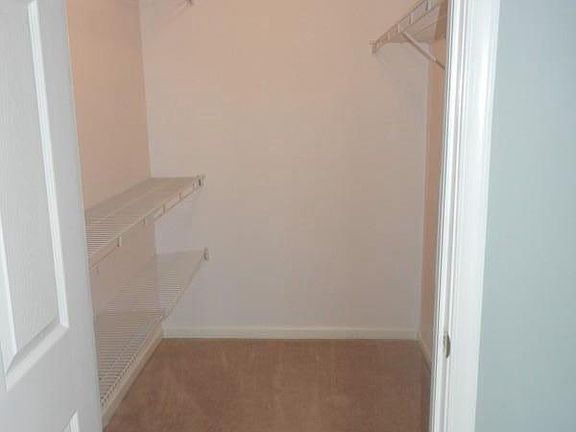 Walk-in closet in master bedroom