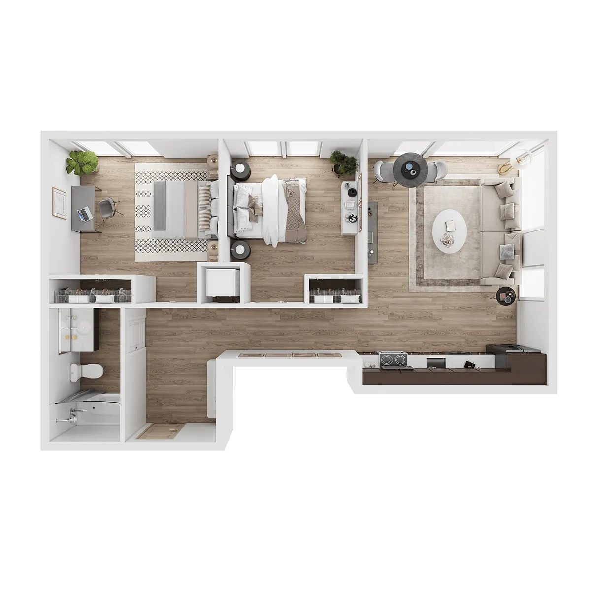 Floor plan 2X1 A