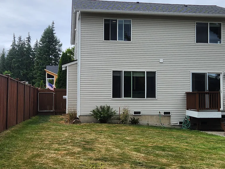 Rear view of residence