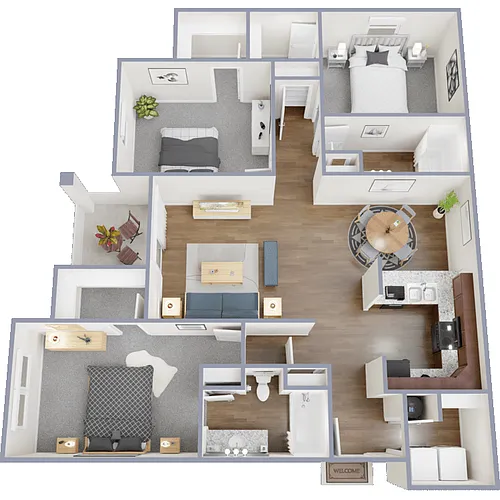 Floor plan 3X2 - Crosswinds