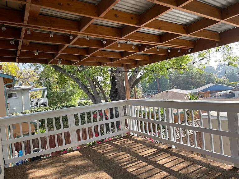 Balcony facing neighborhood
