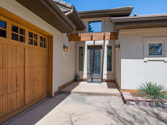 Front door + garage