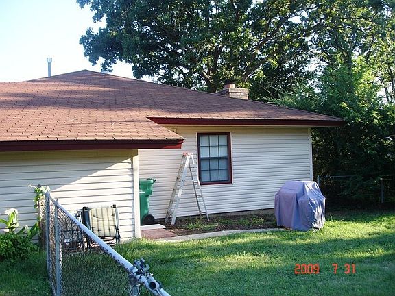 north side, fenced back yard