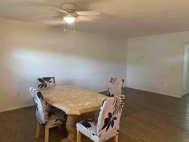 Living Room/ Dining Room (Furniture Not Included) View from entrance