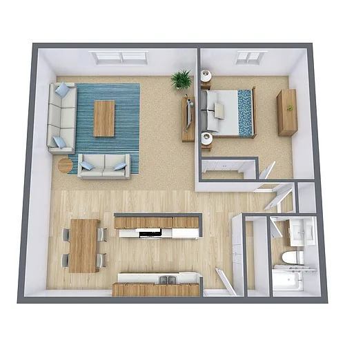 Floor plan One Bedroom 11A