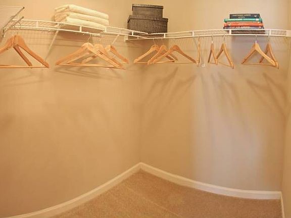 Spacious walk in closets