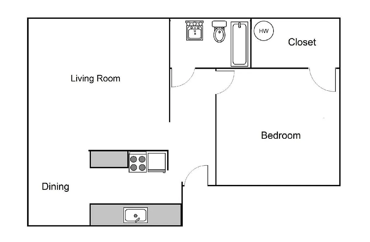 Floor plan One Bedroom C
