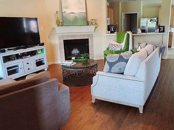 Living room with fireplace