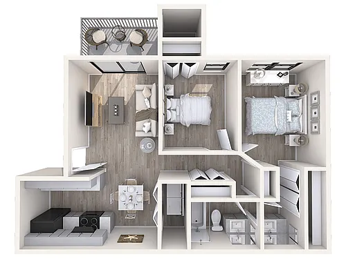 Floor plan 2 Bed /1 Bath Renovated