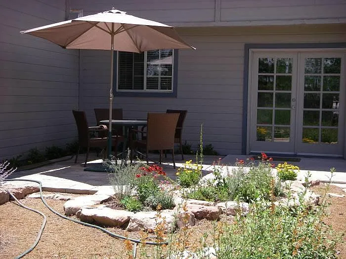 Patio Table and Garden