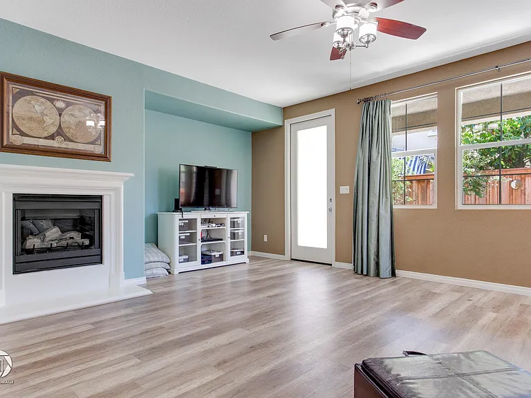 gas fireplace in family room