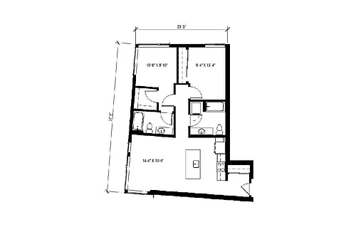 Floor plan 2 Bedroom - C1