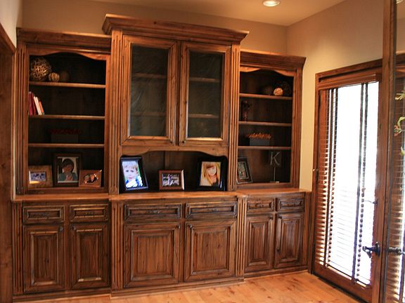 Sitting Room with Built-In Bookshelves and Private Deck