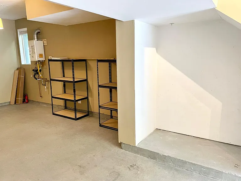 Storage area in garage
