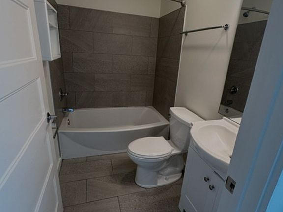 Spacious tile bathrooms