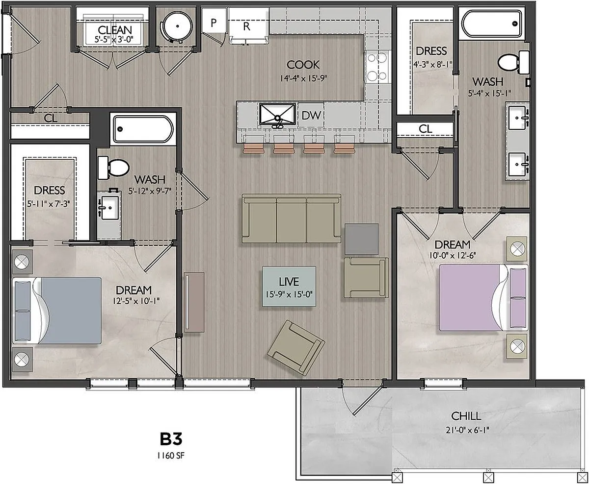Floor plan B3