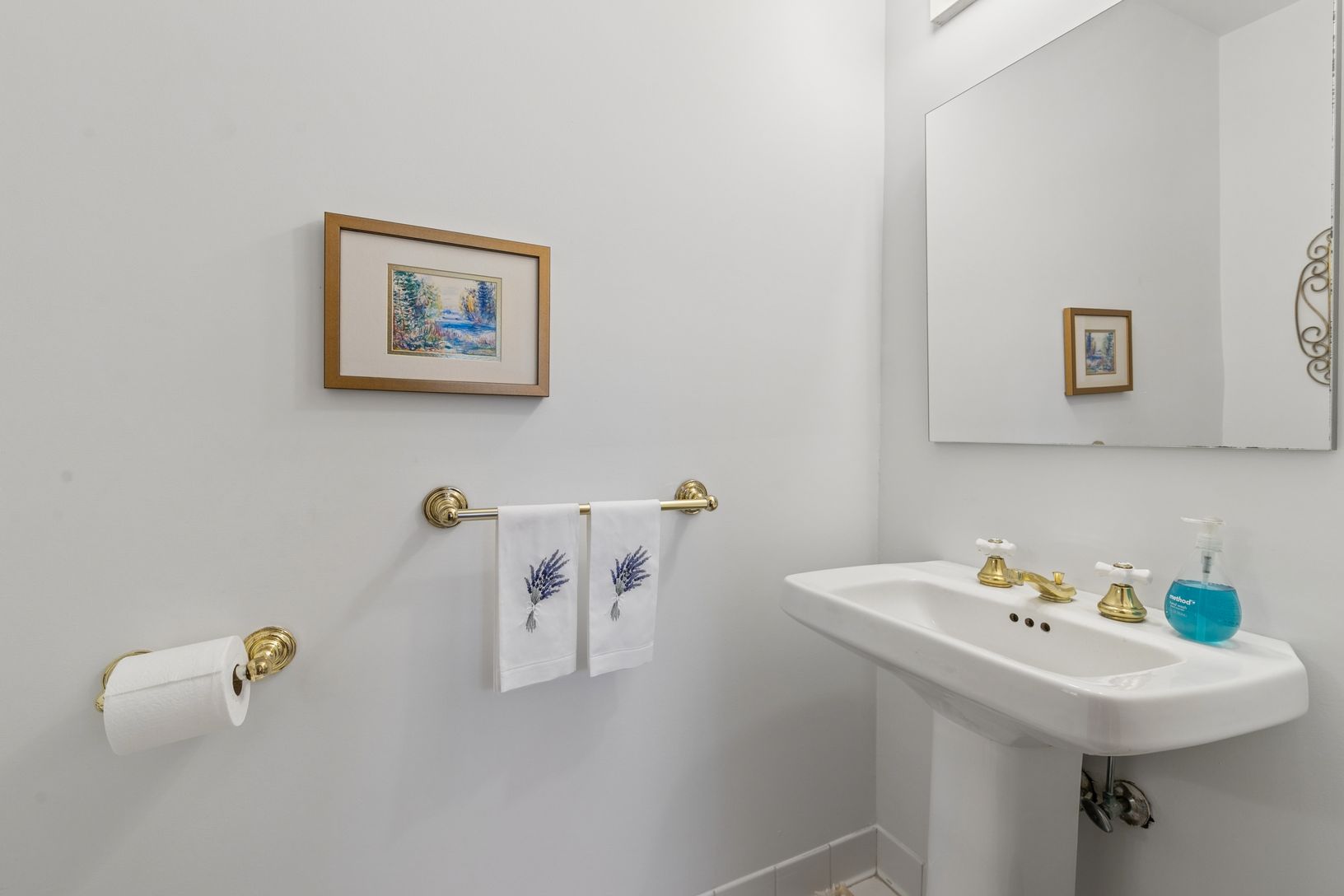 First floor powder room