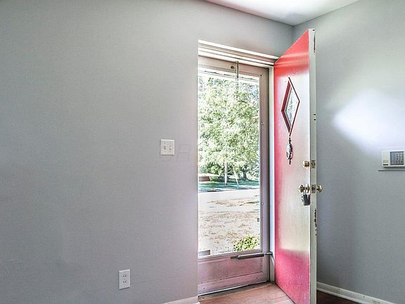 Family room showing front door