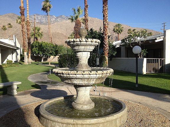 Fountain behind unit