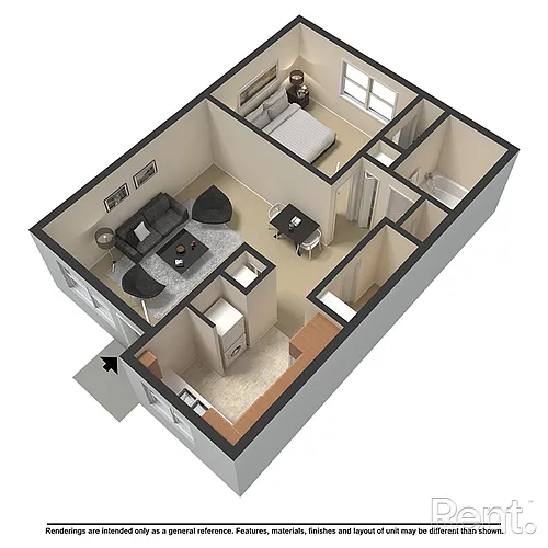 Floor plan One Bedroom Apartment