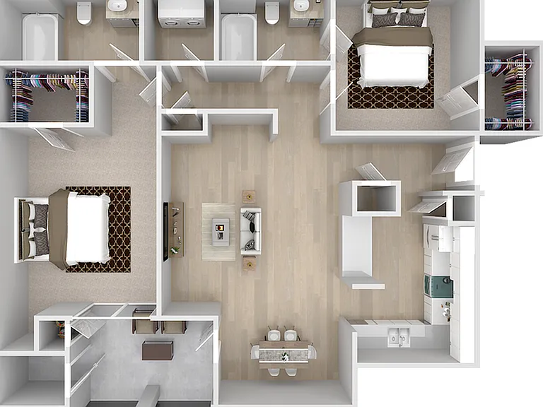 2 Bed 2 Bath 2 Bed 2 Bath