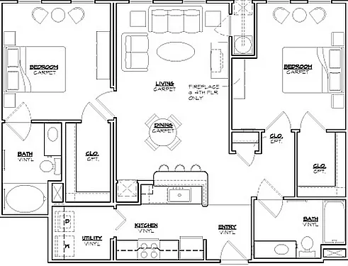 Jefferson at Dedham Station - Kennedy - 2 Beds - 2 Baths - 1117 Sq. ft.