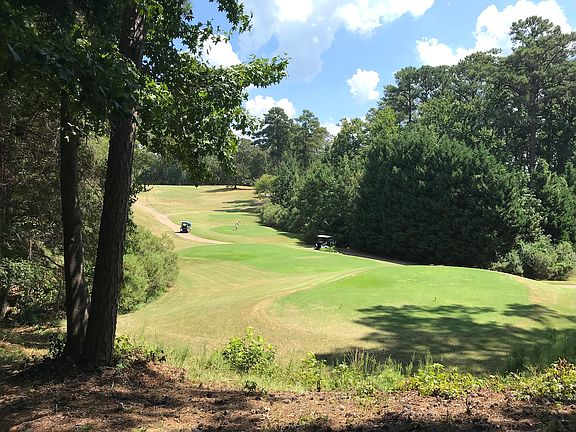 View up the fairway.