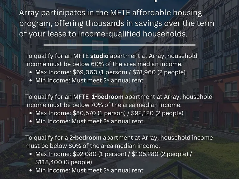 1 Bedroom 1 Bathroom MFTE Floorplan Diagram
