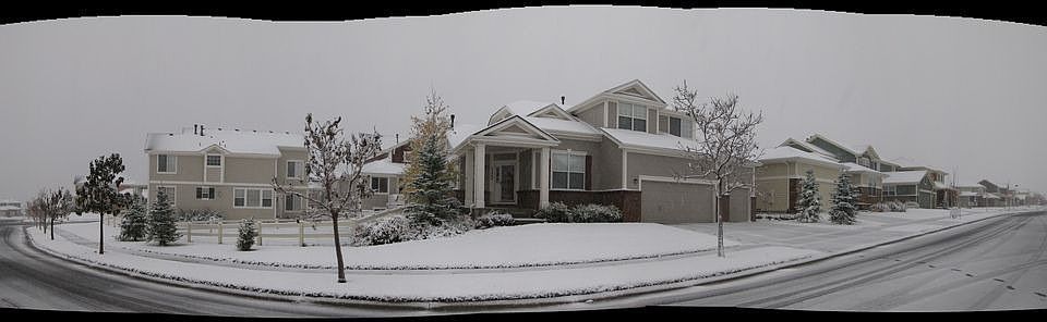 Panoramic of an October Snow