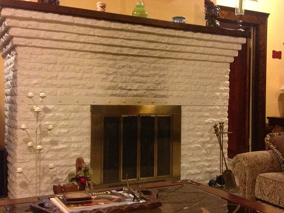 Living room fireplace