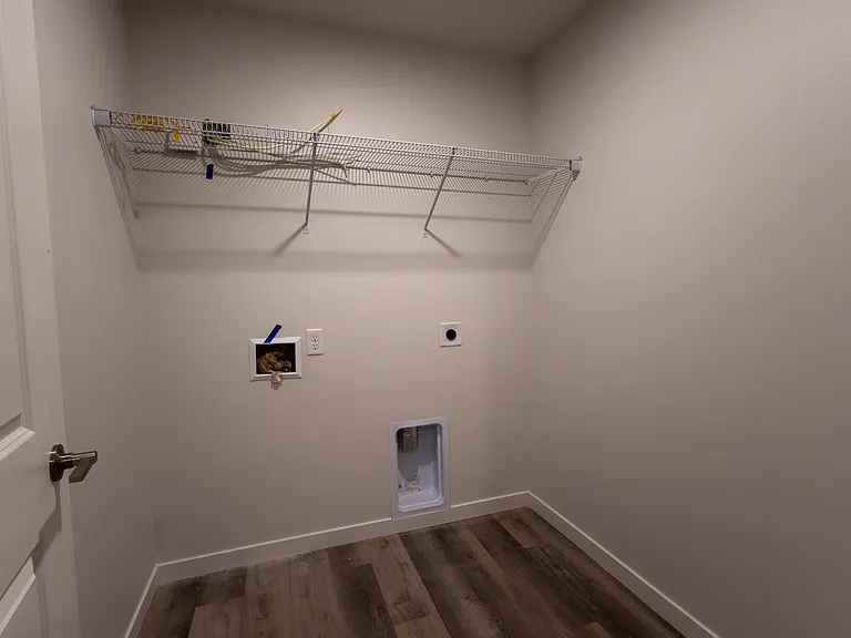 Laundry room. Washer/Dryer to be installed soon! Taken during construction in September 2025. Please excuse our mess.