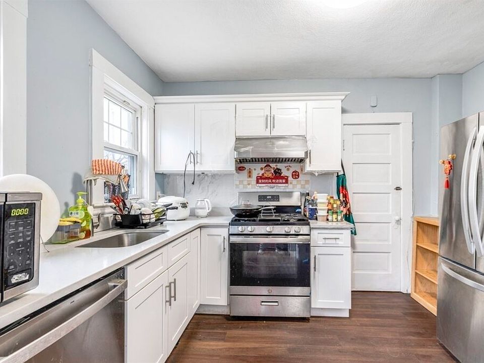 Updated kitchen and cabinets.