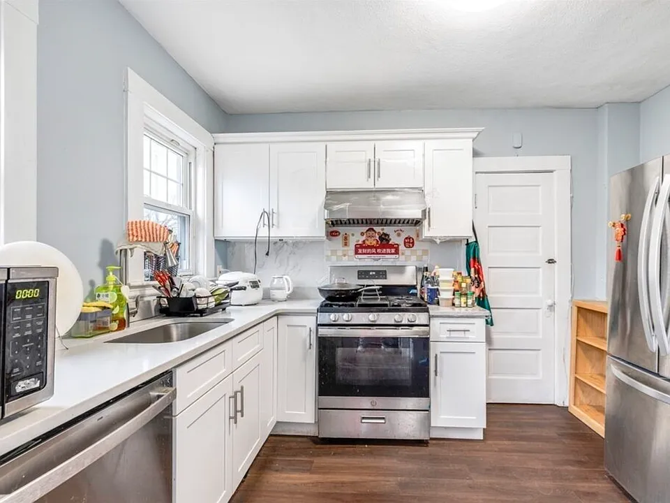 Updated kitchen and cabinets.