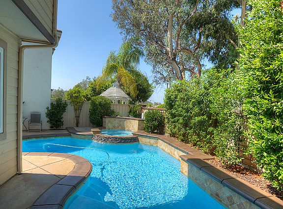 Water features and rock waterfall spillway