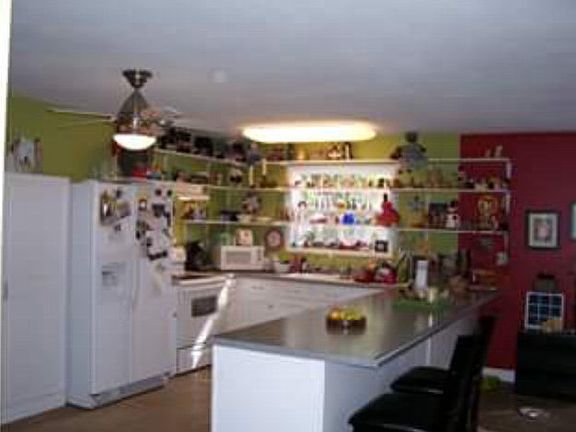 kitchen with large bar