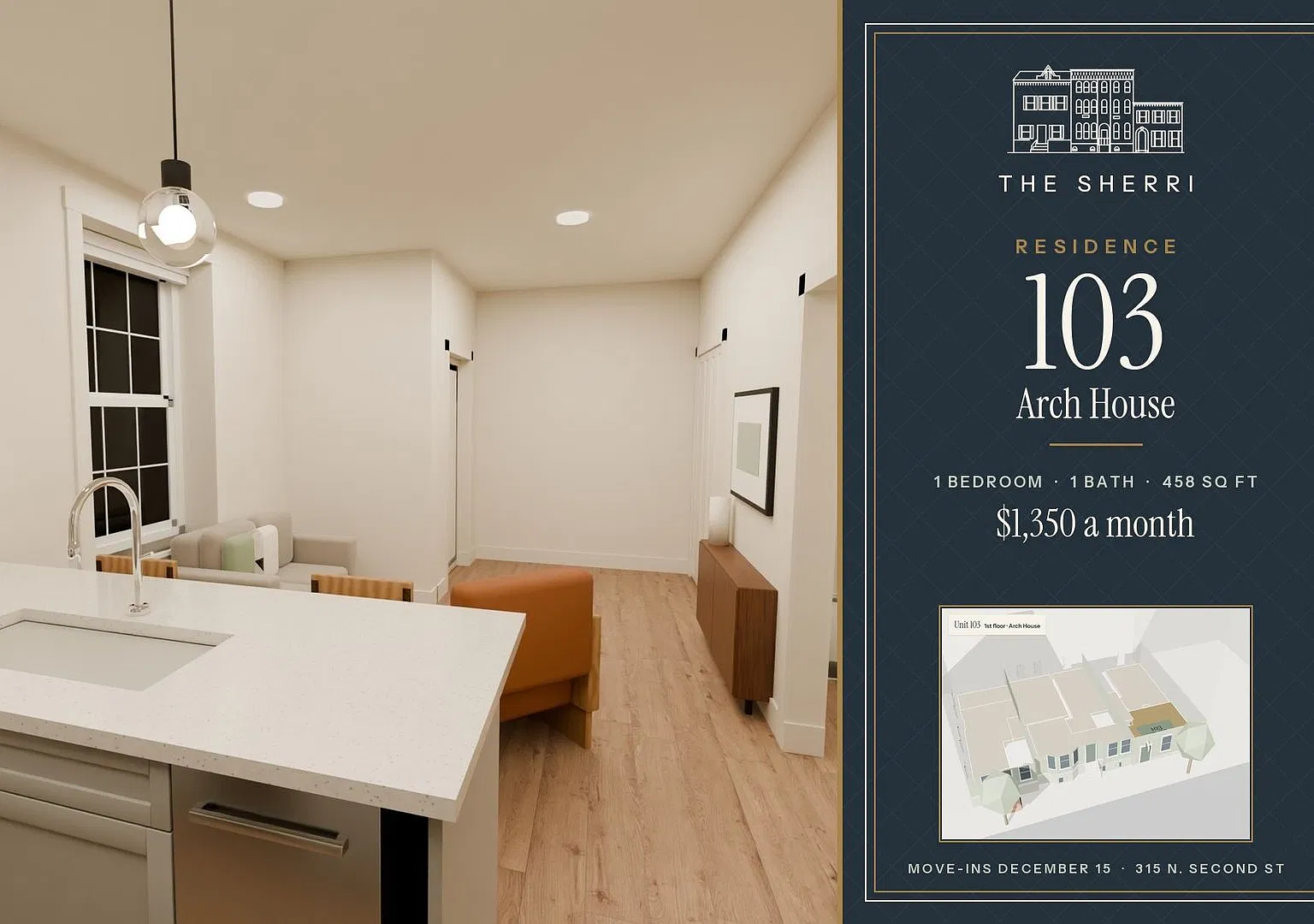 The Sherri | Residence 103 | One-bedroom residence | Dec 15 — Photo 4