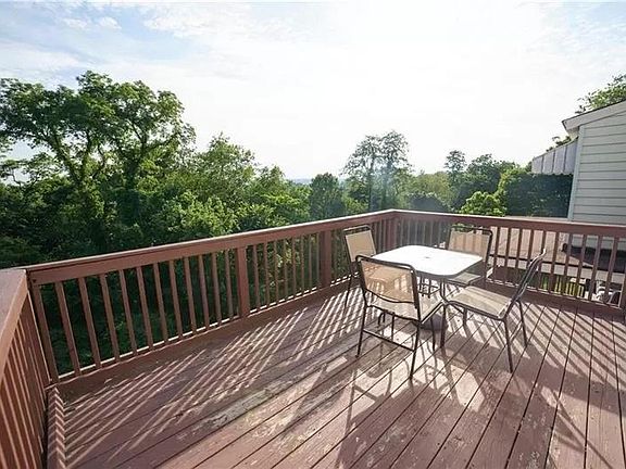 Sunny deck facing Riverview Park