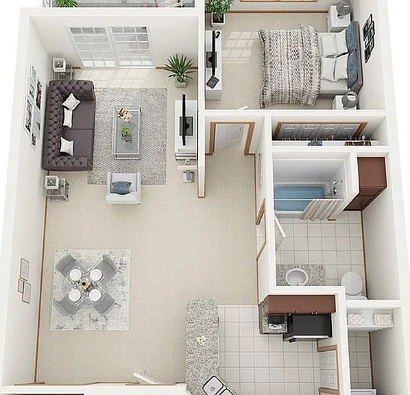 Floor Plan A | Riverwood Apartments | Apartments in Kenosha, WI Floor Plan A | Riverwood Apartments | Apartments in Kenosha, WI